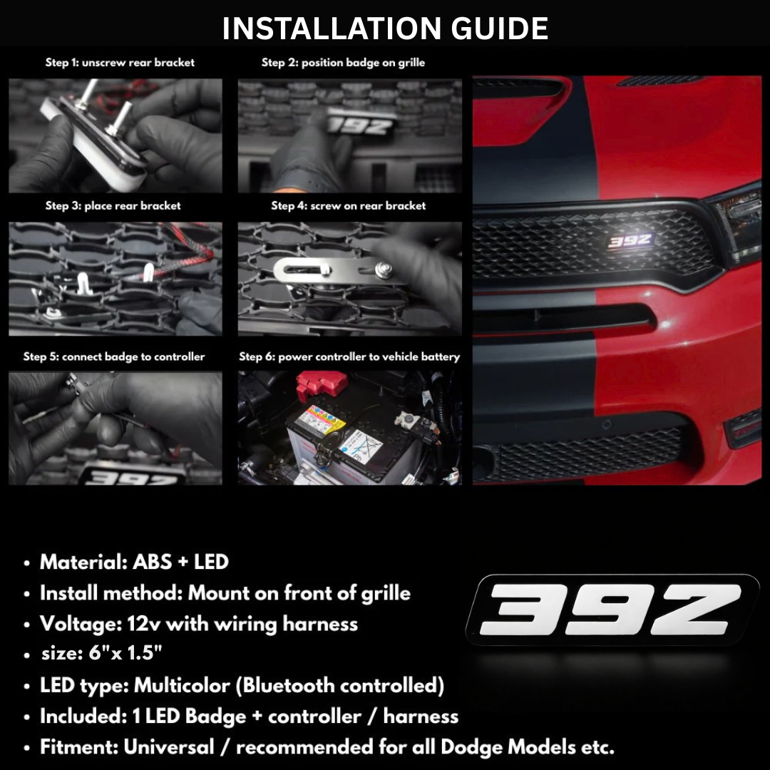 392 LED grille emblem installation guide step by step wiring mounting AutoJeweler