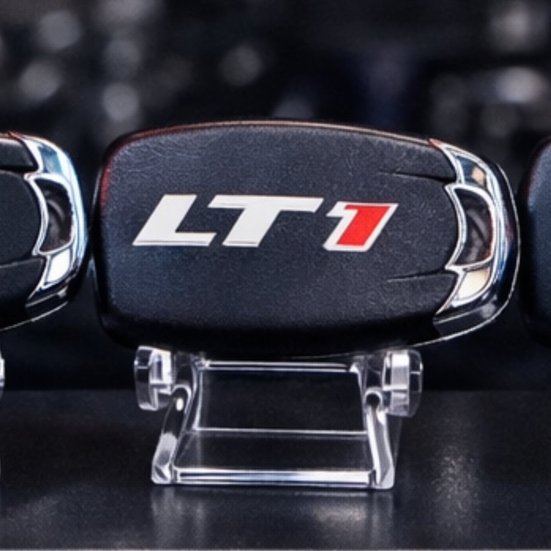 Camaro LT1 smart key shell close up matte black replacement key fob cover
