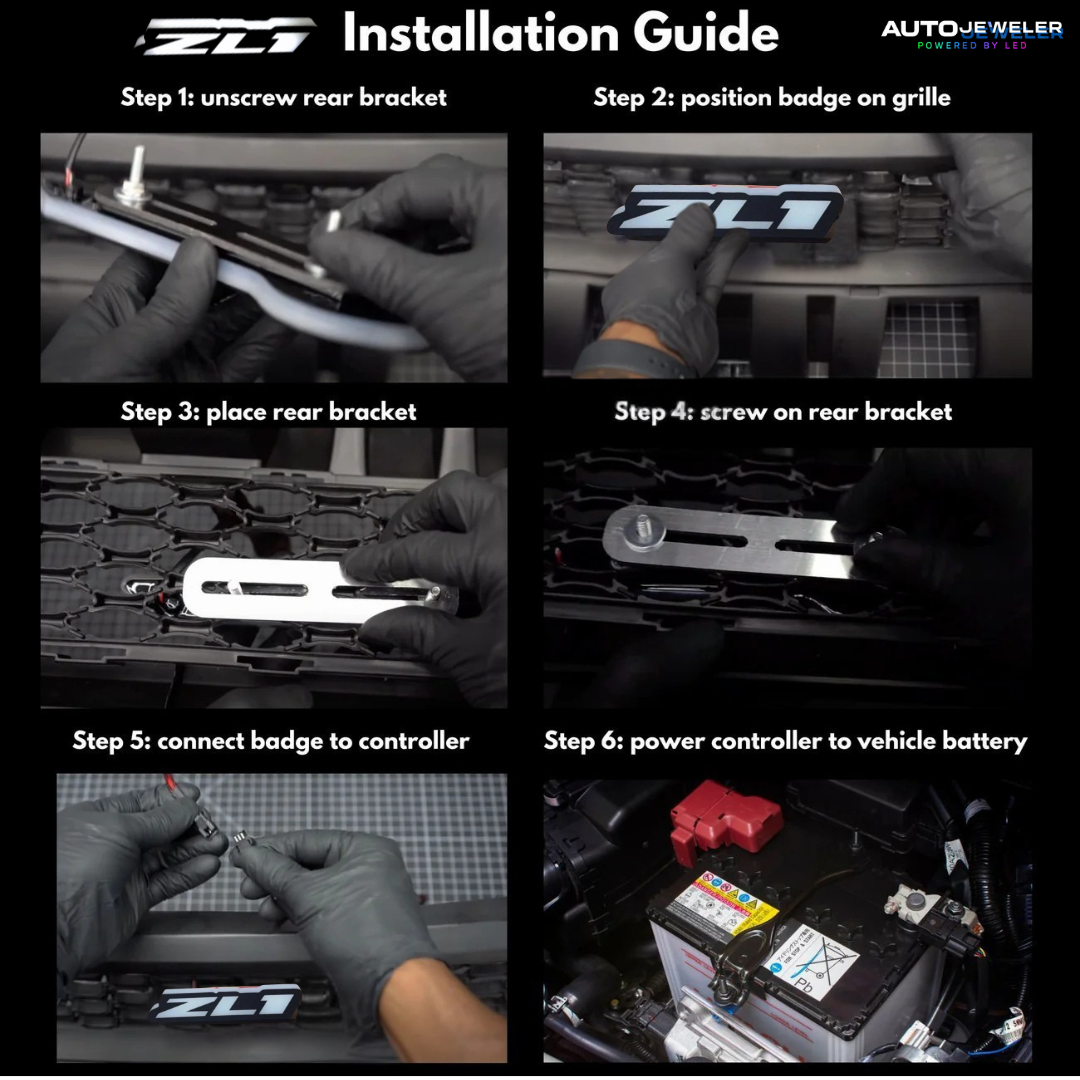 Chevy Camaro ZL1 Flow Series LED grille emblem install guide
