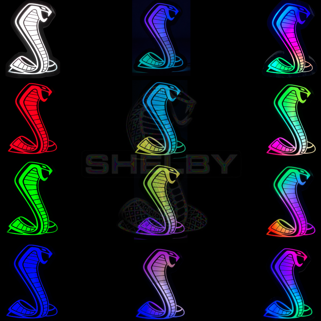 RGBW Mustang Cobra Light-Up Grille Emblem – Flow Series Bluetooth Controlled