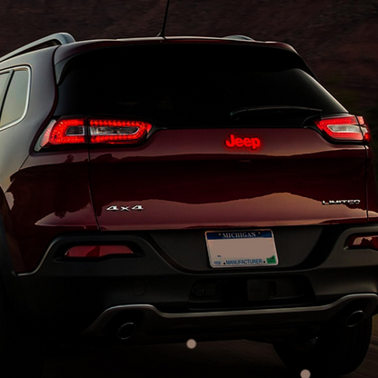 AutoJeweler Jeep LED Lighted Tailgate Emblem (2014–2018) – Available in Black or Chrome Finish