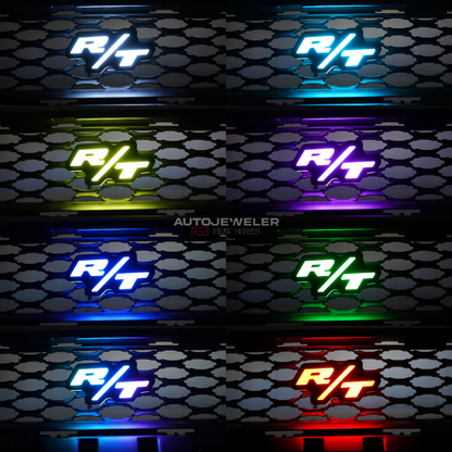 Dodge R/T LED Grille Emblem Badge (RGB Flow Series) - Bluetooth App Controlled