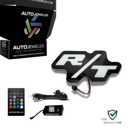 Dodge R/T LED Grille Emblem Badge (RGB Flow Series) - Bluetooth App Controlled
