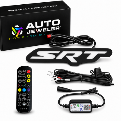 SRT LED Grille Emblem Badge – RGB Flow Series Standard Hybrid Controller