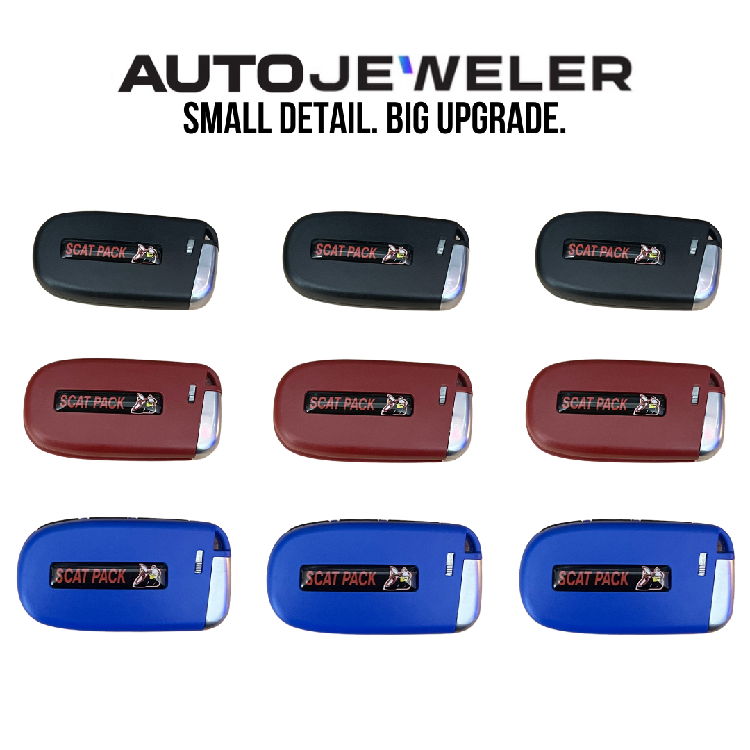 Scat Pack Key Fob Shell Compatible with Dodge Charger, Challenger, & Chrysler 300 with 3D Scat Pack Logo