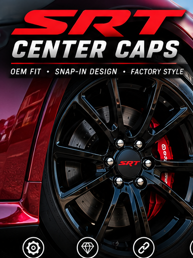 AutoJeweler SRT wheel center caps - wheel lifestyle