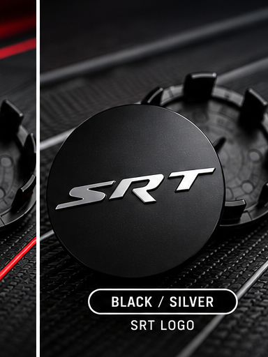 AutoJeweler SRT wheel center caps - black silver variant