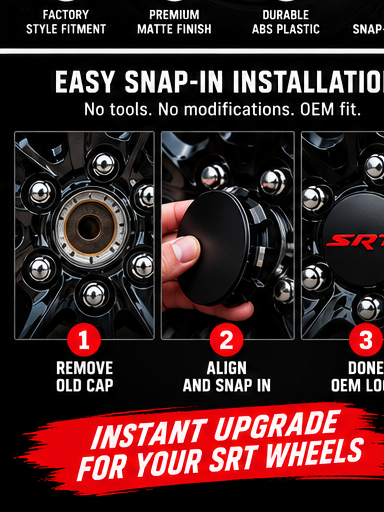 AutoJeweler SRT wheel center caps - installation