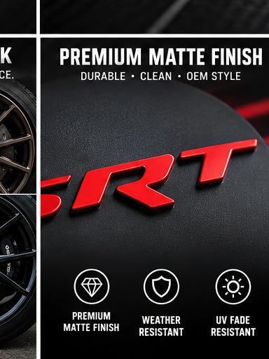 AutoJeweler SRT wheel center caps - matte finish