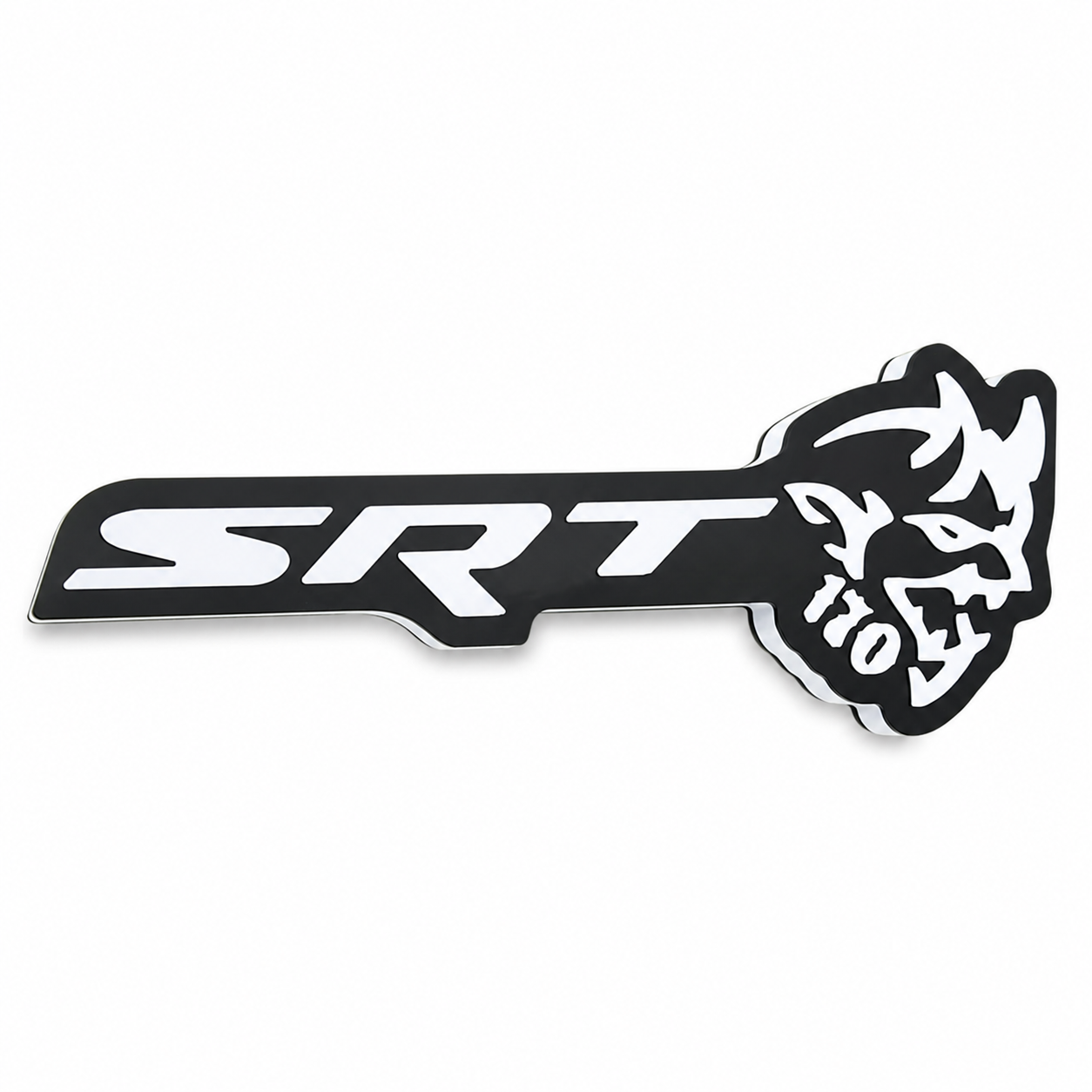 AutoJeweler custom designed srt demon 170 RGB LED emblem.