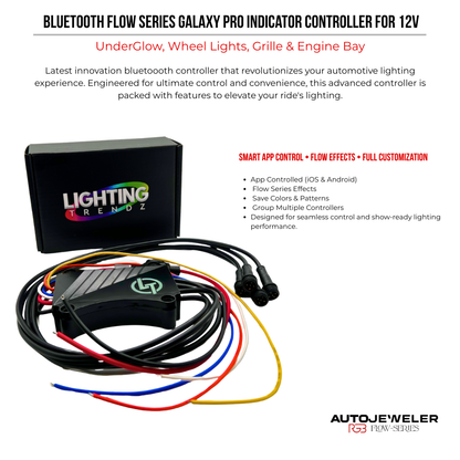 Flow Series Galaxy Pro Bluetooth controller for 12V LED engine bay, grille, and underglow lighting