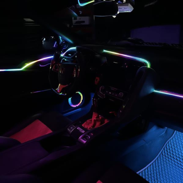 Flow Series Interior Dash Trim Kit – RGB LED Accent Lighting (App Controlled)