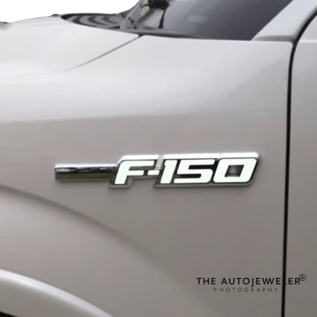 Ford F - 150 LED Fender Emblems (2009–2014) – Chrome Finish, White Illumination | 2 Pc KitLED Fender Emblems
