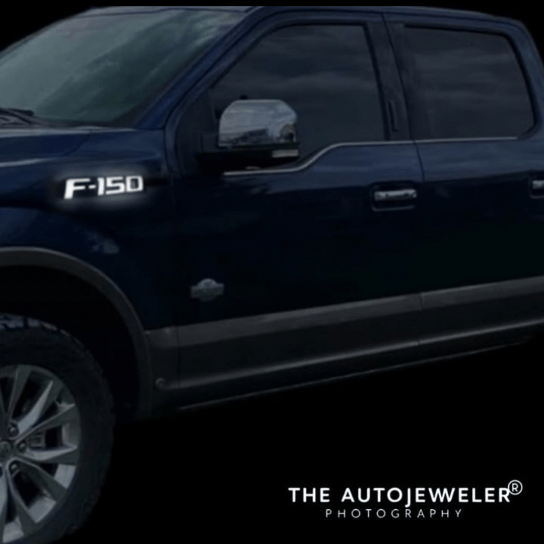 Ford F - 150 LED Fender Emblems (2009–2014) – Chrome Finish, White Illumination | 2 Pc KitLED Fender Emblems
