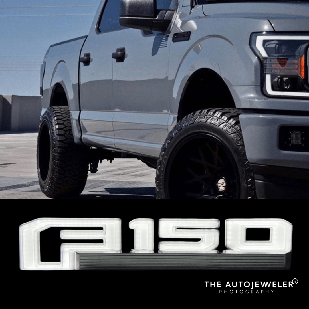 Ford F - 150 LED Fender Emblems (2015–2020) – Black Housing, White Illumination | 2 Pc KitLED Illuminated Emblems