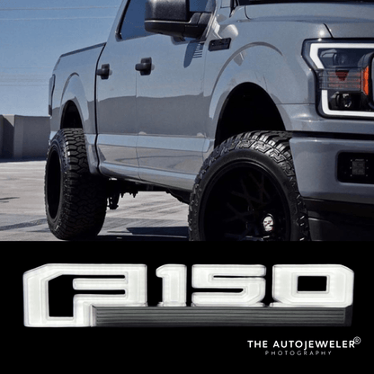 Ford F - 150 LED Fender Emblems (2015–2020) – Black Housing, White Illumination | 2 Pc KitLED Illuminated Emblems