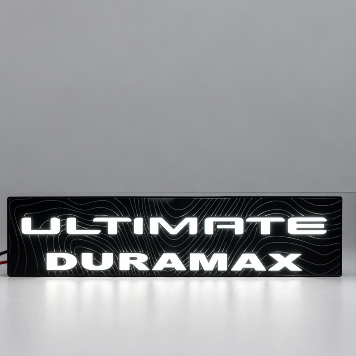 Ultimate Duramax LED fender badge with white illumination for GMC Sierra HD
