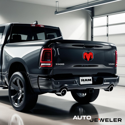2019–2024 RAM Lighted Chrome/Black LED Tailgate Emblem — Officially Licensed by Mopar