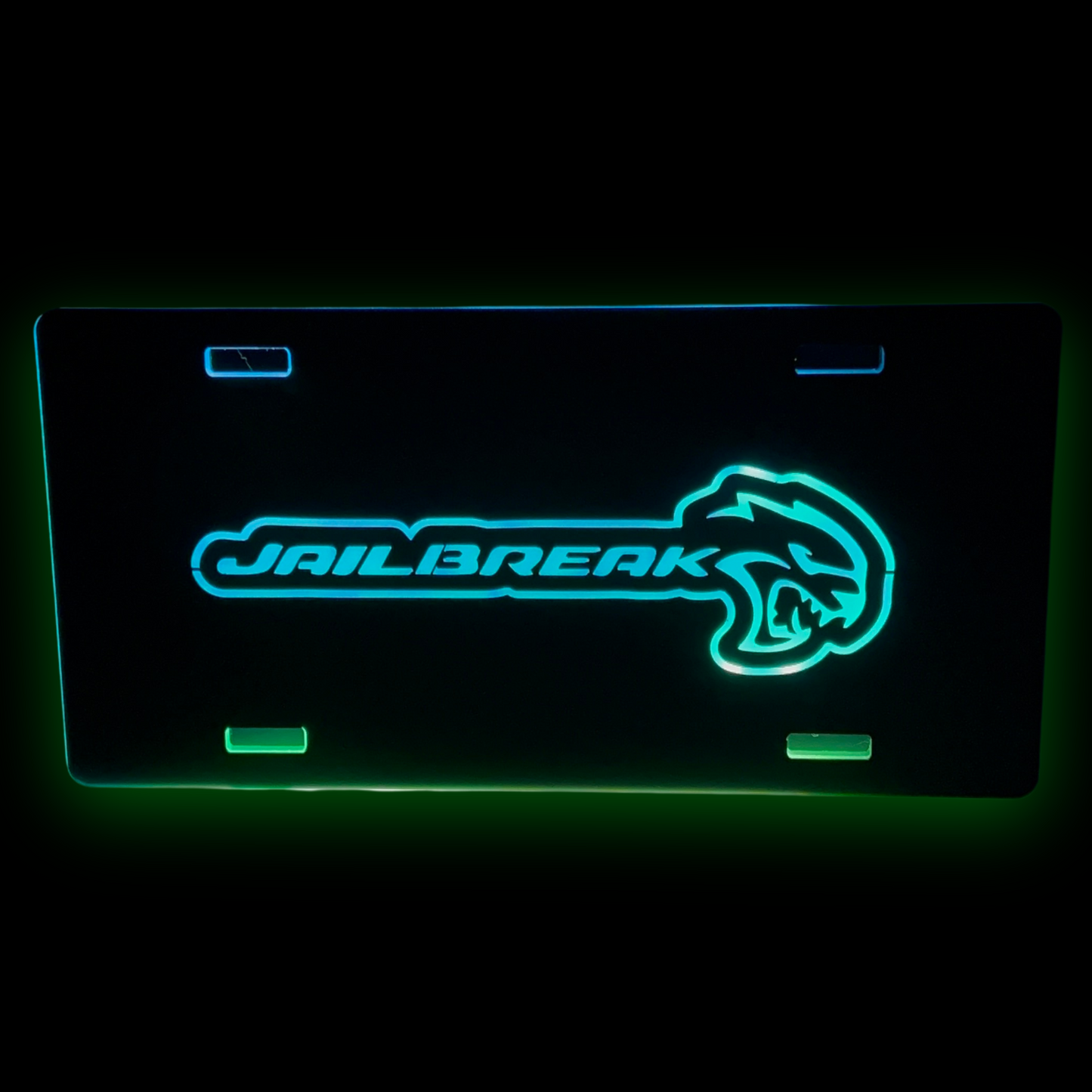 RGB Flow Series “Jailbreak” LED Illuminated License Plate – 6x12 Acrylic, Multi-Color, App Controlled