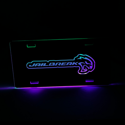 RGB Flow Series “Jailbreak” LED Illuminated License Plate – 6x12 Acrylic, Multi-Color, App Controlled