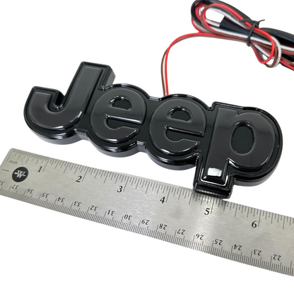 AutoJeweler Jeep LED Lighted Tailgate Emblem (2014–2018) – Available in Black or Chrome Finish