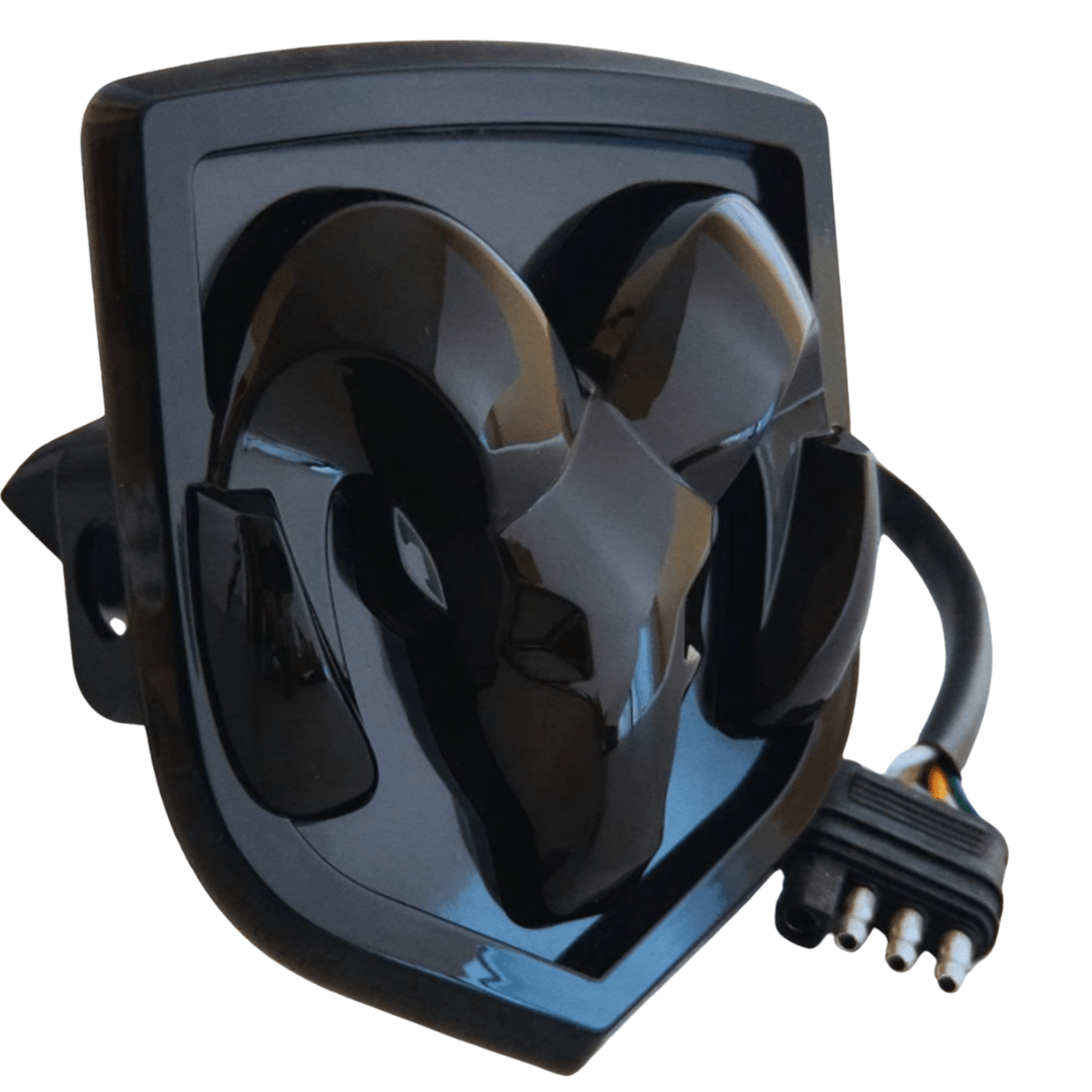LED Lighted Dodge Ram Hitch Cover – Black | MOPAR Official Licensed LED Receiver CoverLED Lighted Hitch Cover