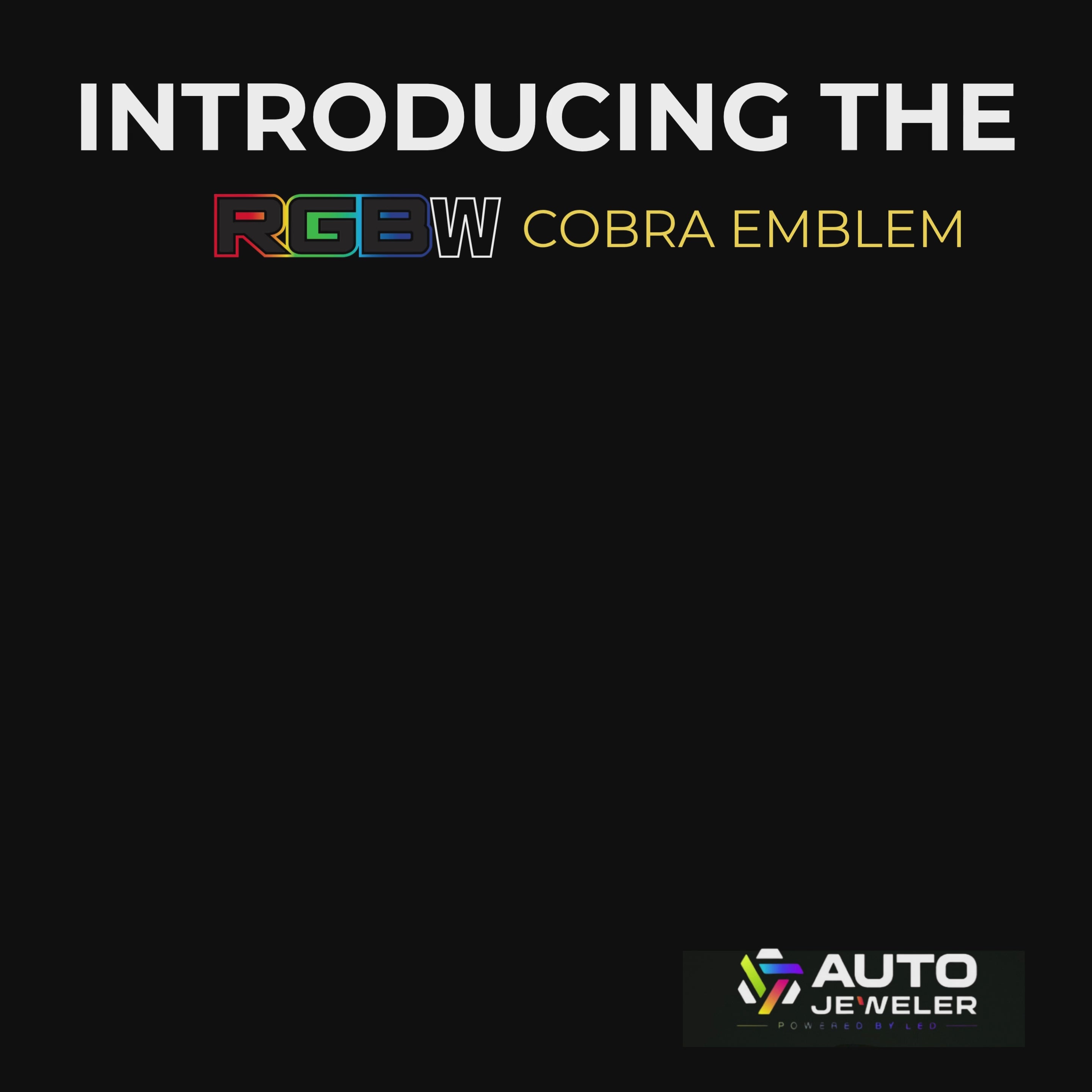 RGBW Mustang Cobra Light-Up Grille Emblem – Flow Series Bluetooth Controlled