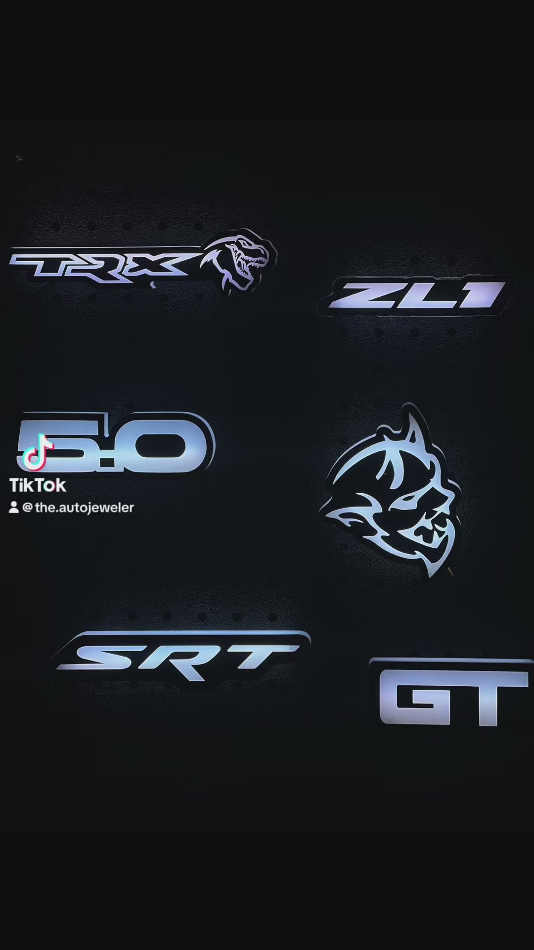 SRT Illuminated Grille Emblem (RGB Flow Series) - Bluetooth App Controlled