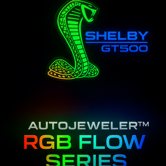 AutoJeweler Mustang Shelby GT500 RGB Flow-Series Grille Emblem in Action