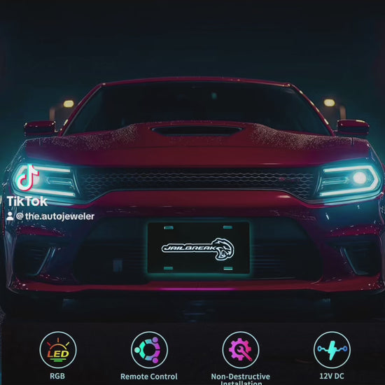 RGB Flow Series “Jailbreak” LED Illuminated License Plate – 6x12 Acrylic, Multi-Color, App Controlled product video