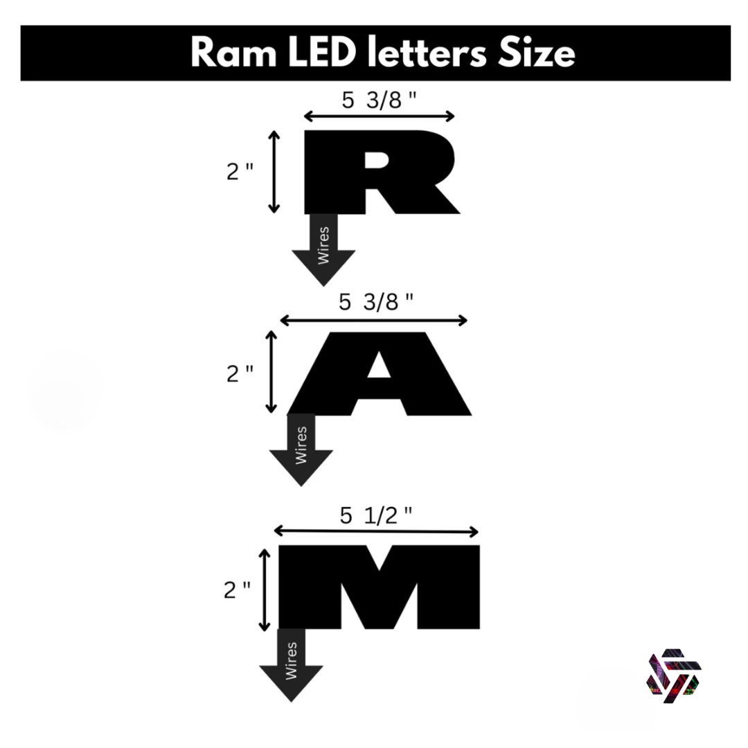 2019–2023 RAM 1500 Chrome Lighted Grille Emblem with RGB LED Lighting
