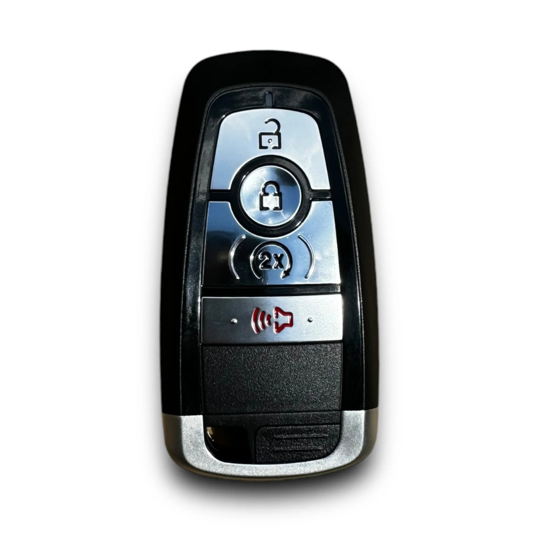 Back view of Raptor key fob shell cover showing lock, unlock, remote start, and panic button layout