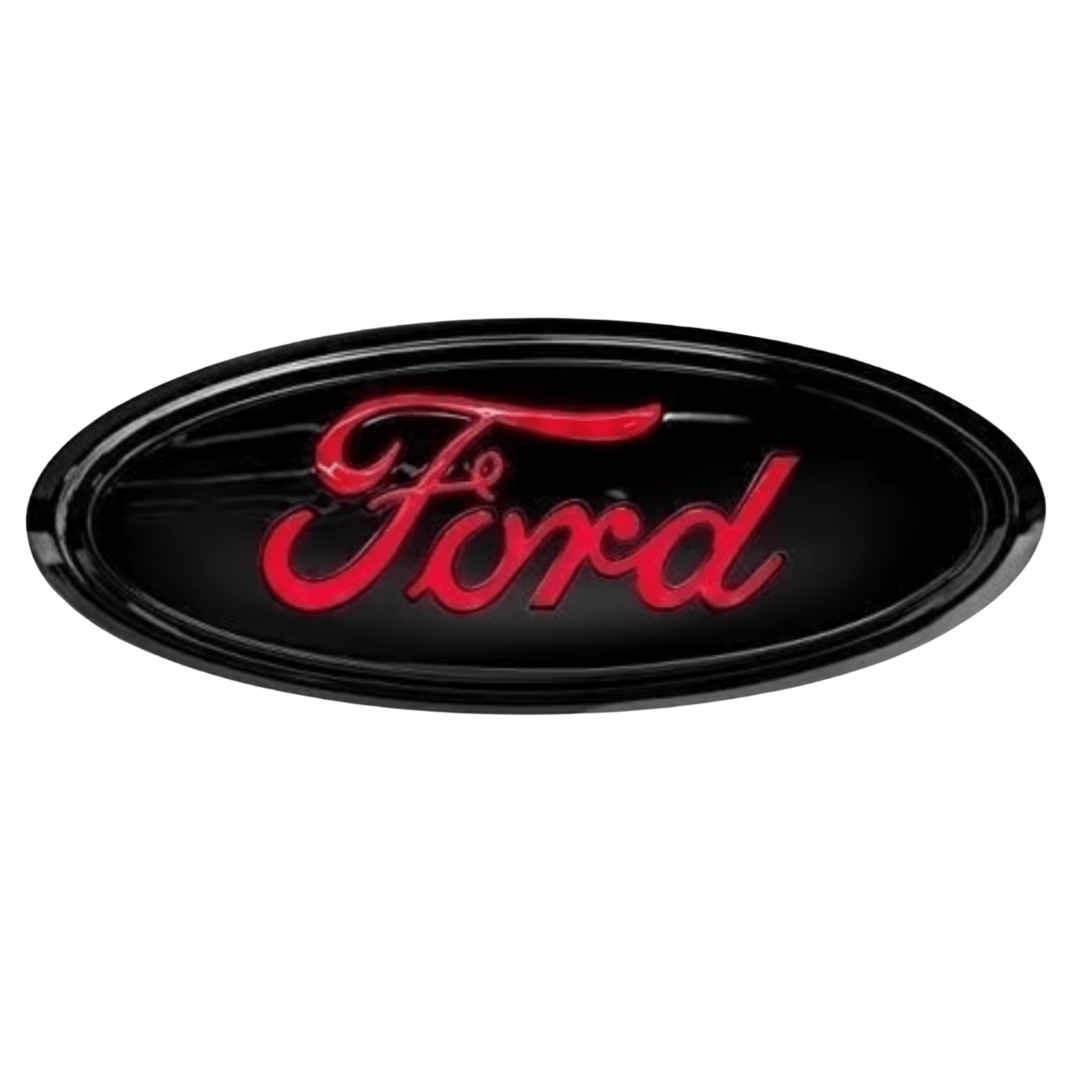 Red LED Light - Up Ford Logo Hitch Cover for 1.25" & 2" Receiver – Black FinishLED Lighted Hitch Cover