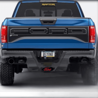 Red LED Light - Up Ford Logo Hitch Cover for 1.25" & 2" Receiver – Black FinishLED Lighted Hitch Cover