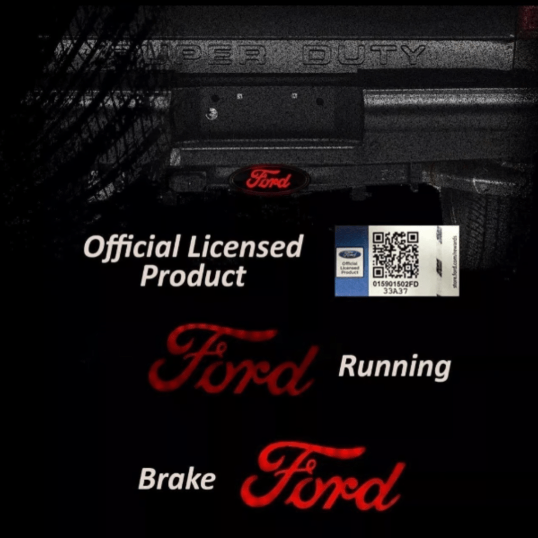 Red LED Light - Up Ford Logo Hitch Cover for 1.25" & 2" Receiver – Black FinishLED Lighted Hitch Cover