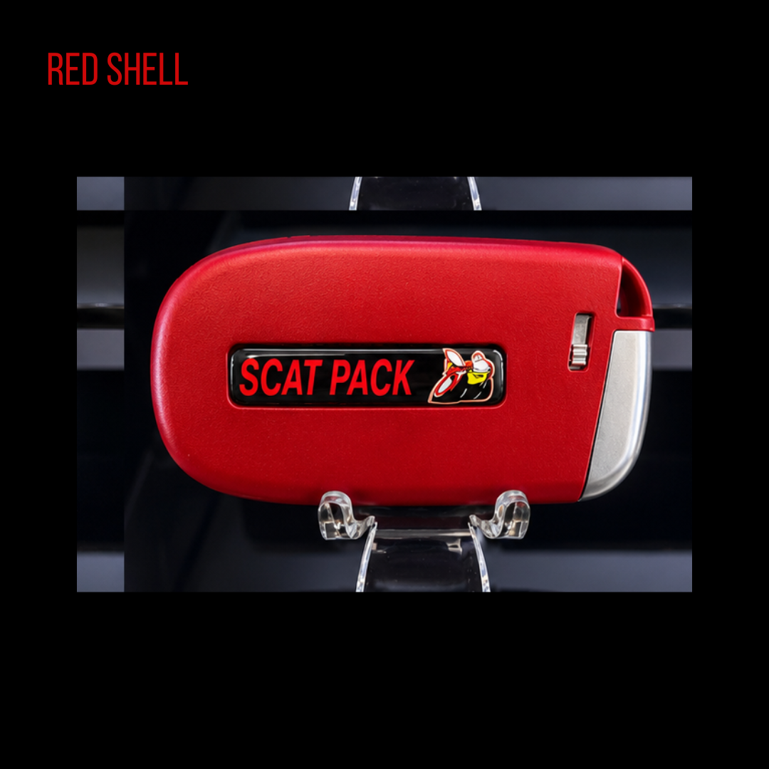 Scat Pack Key Fob Shell Compatible with Dodge Charger, Challenger, & Chrysler 300 with 3D Scat Pack Logo