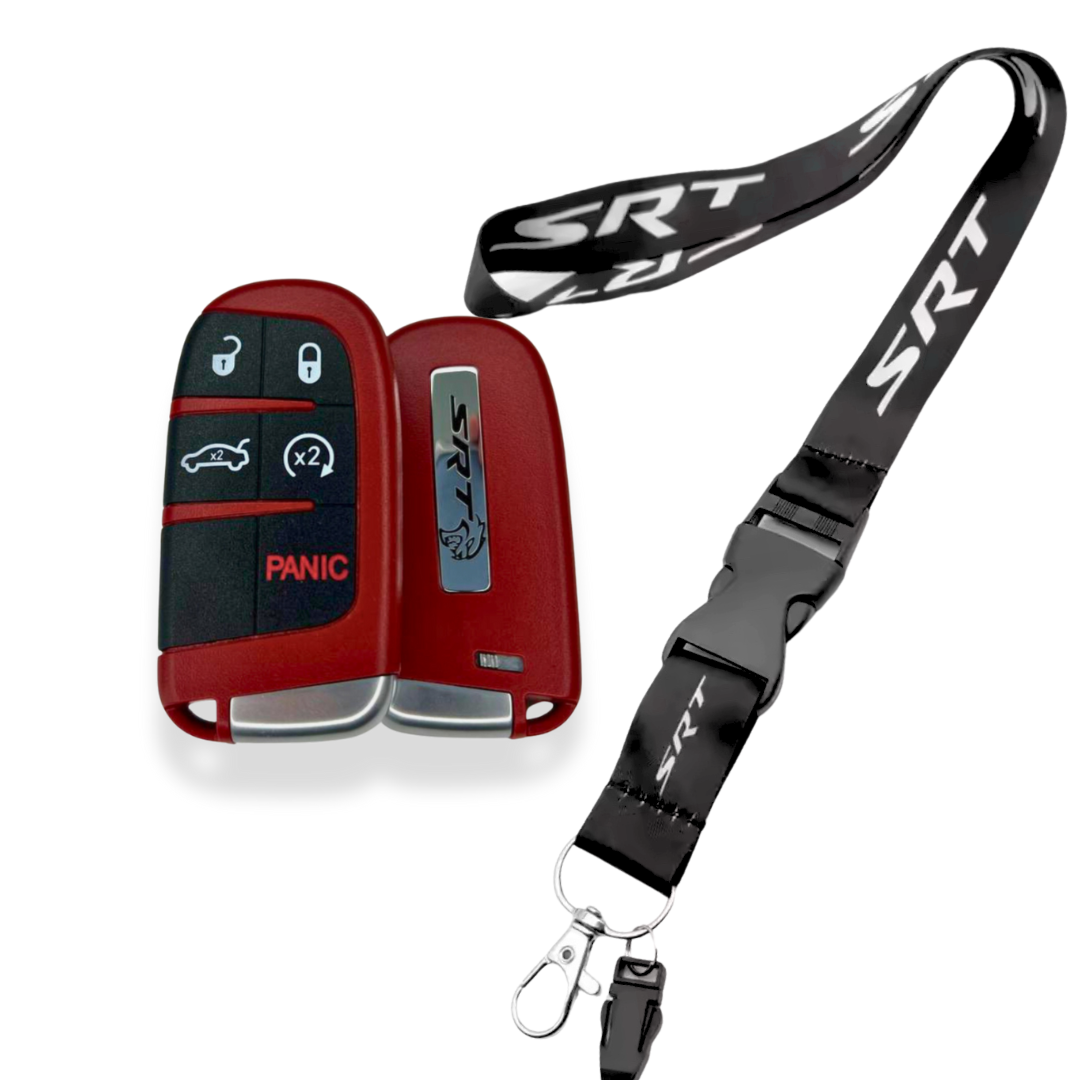 Red & Blue SRT Hellcat Key Fob Covers + SRT Lanyard | Dodge ...