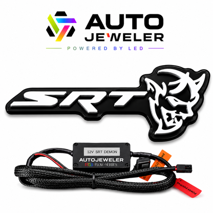 SRT Demon LED Emblem RGB Flow Series Bluetooth Controlled Grille Badge