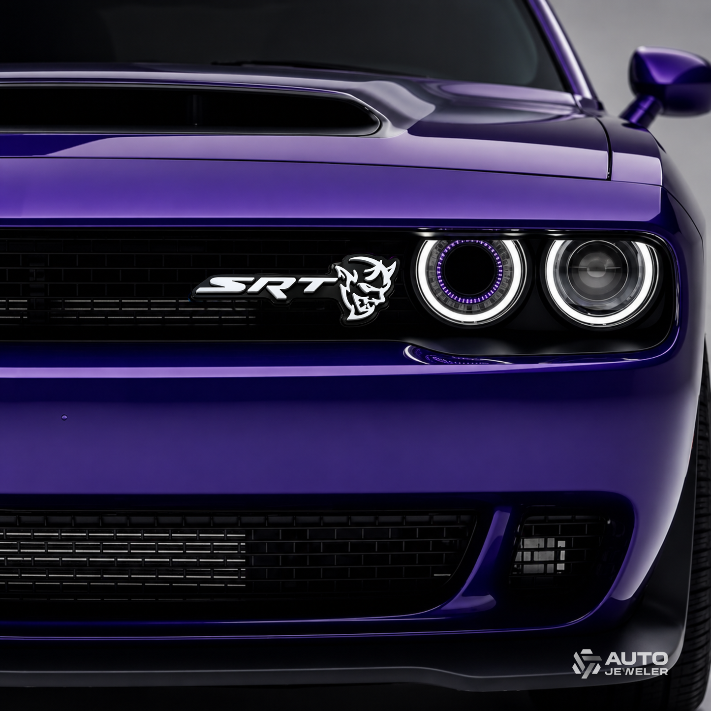 SRT Demon LED Emblem RGB Flow Series Bluetooth Controlled Grille Badge
