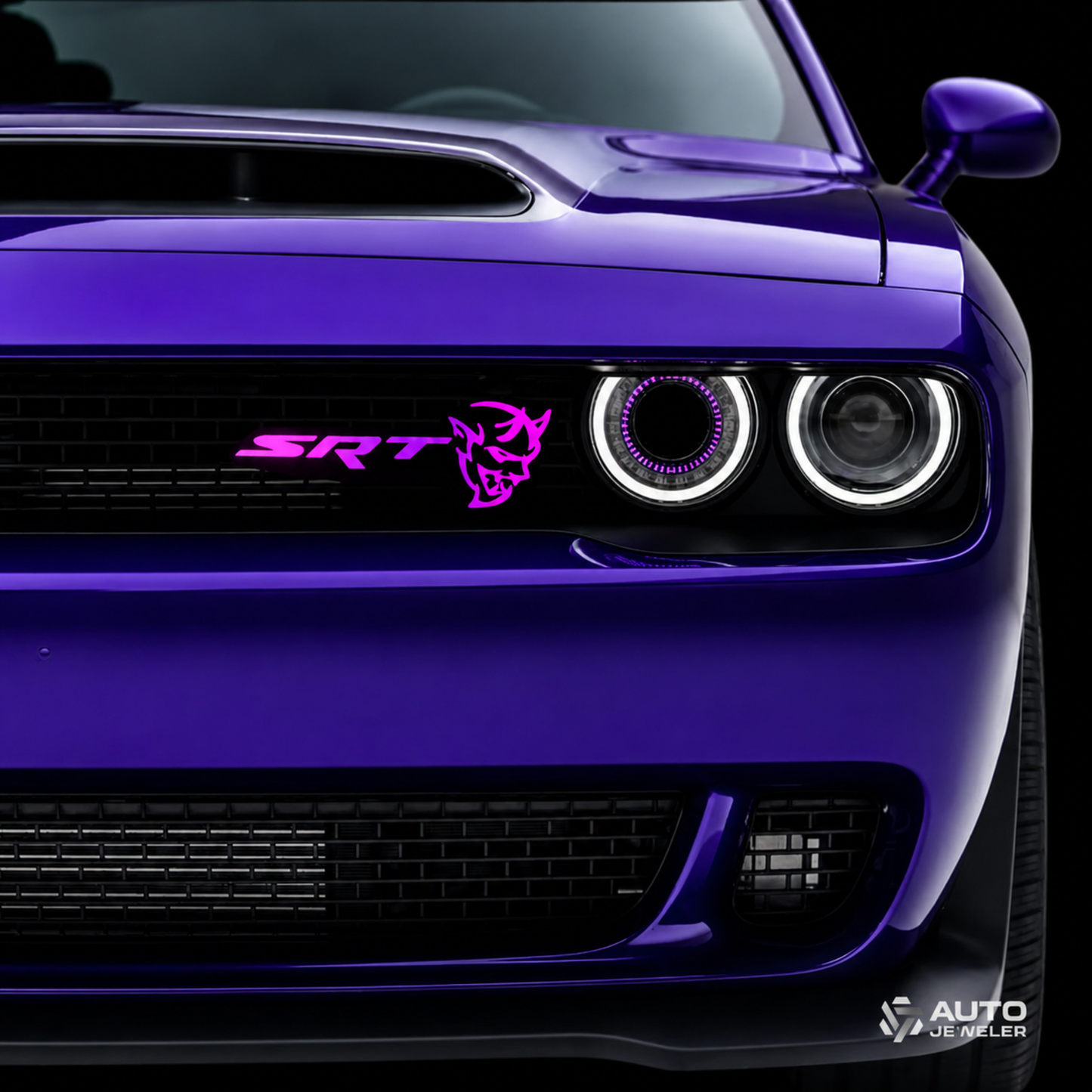 SRT Demon LED Emblem RGB Flow Series Bluetooth Controlled Grille Badge