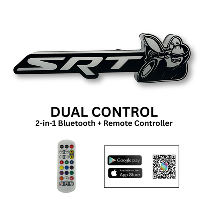 Dual control system for SRT Scat Bee RGB emblem with Bluetooth + remote