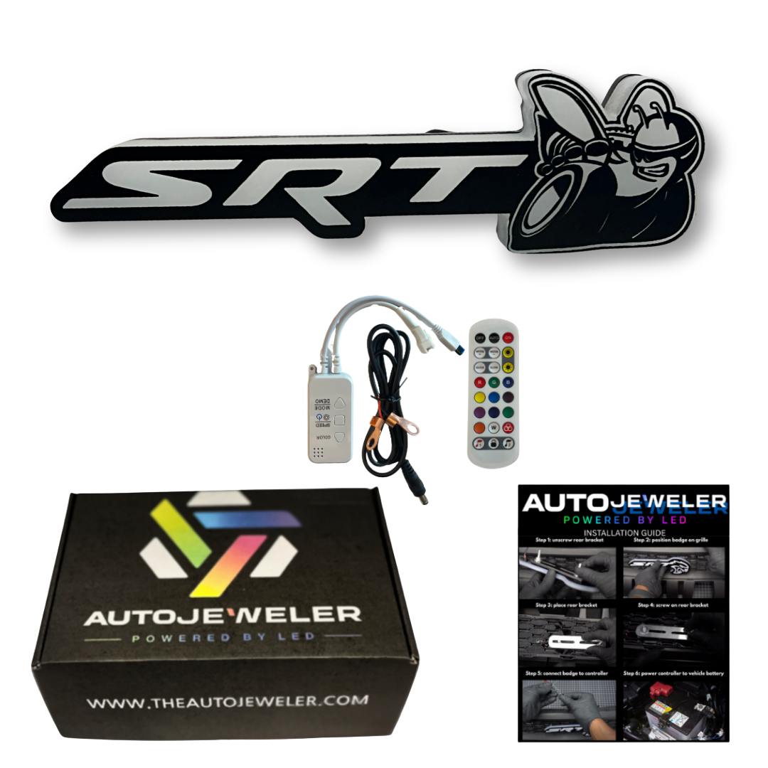 2008–2023 Dodge SRT Scat Bee LED Grille Emblem (RGB Flow-Series)- Dual Control